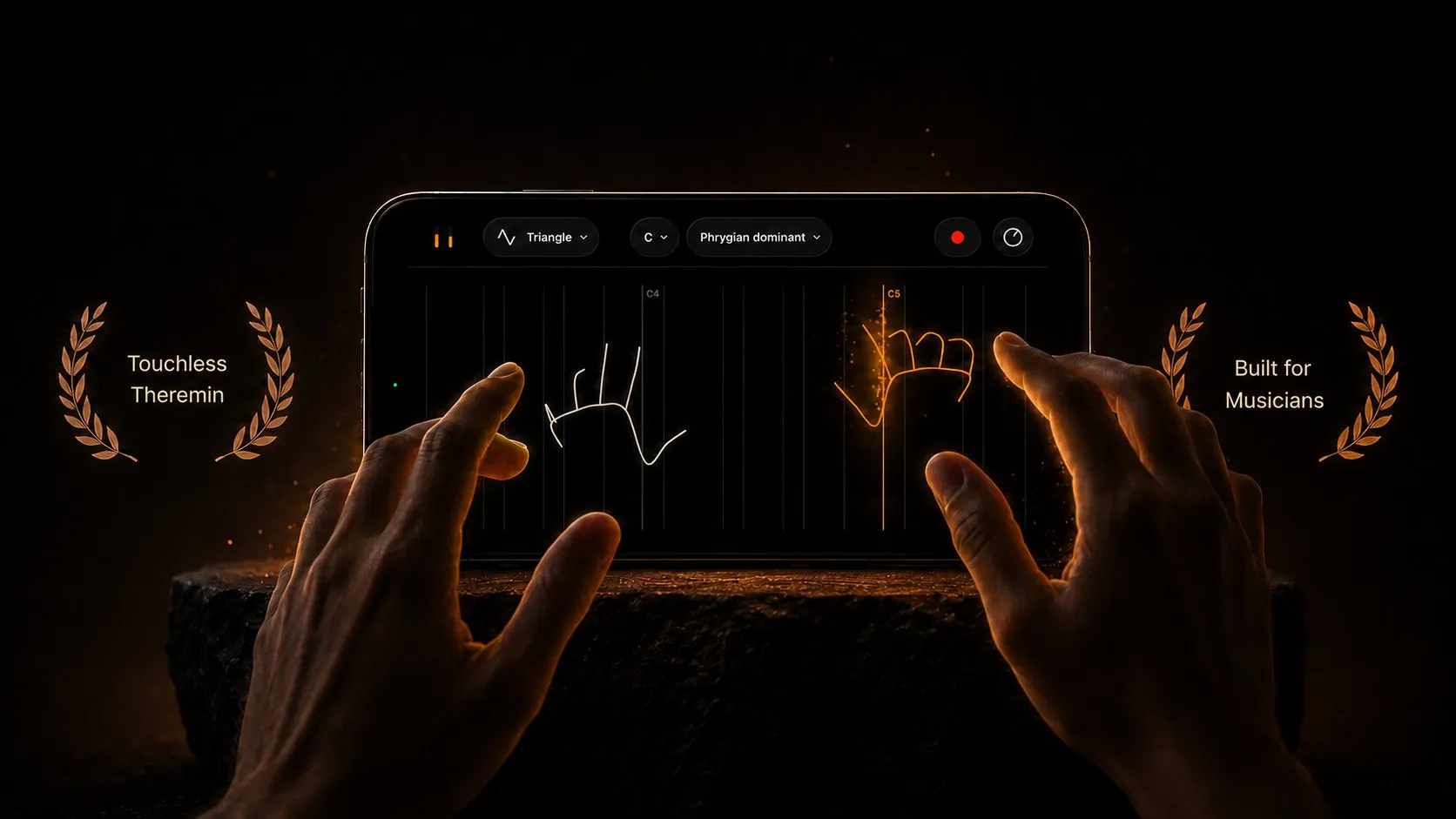 Wavebender — playing the touchless theremin in the air